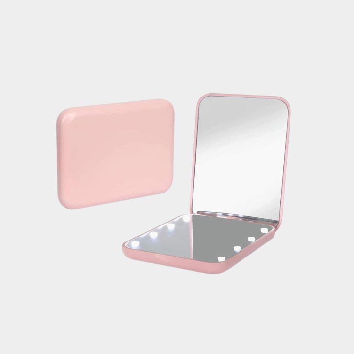 Kintion Pocket Mirror, 1X/3X Magnification LED Makeup Mirror