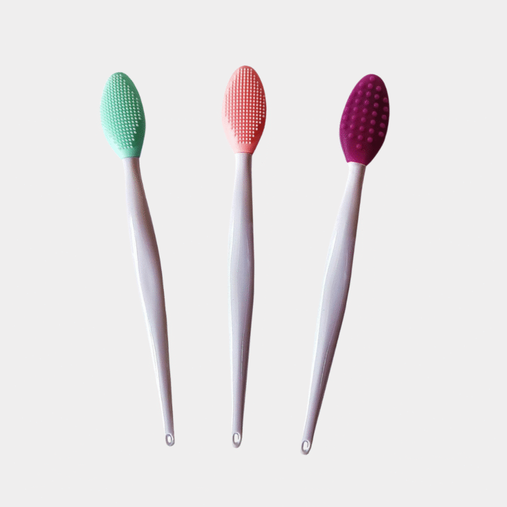 Lip Scrub Brush,Lip Scrubber Exfoliator,Double-Sided Silicone Lip Brush